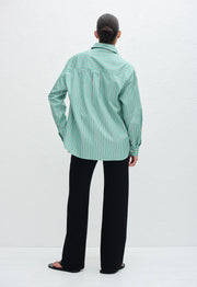 Classic Stripe Shirt - Aegean Stripe - Matteau